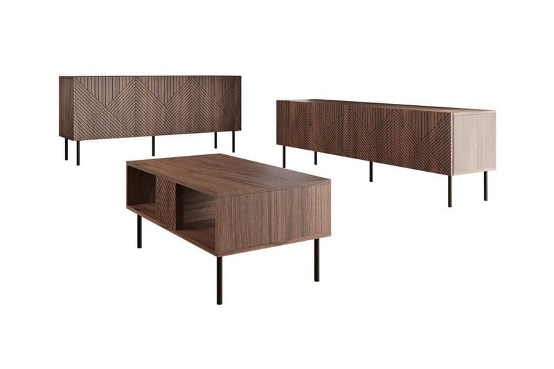 Olohuoneen kalustesetti Juniskär, Pähkinä