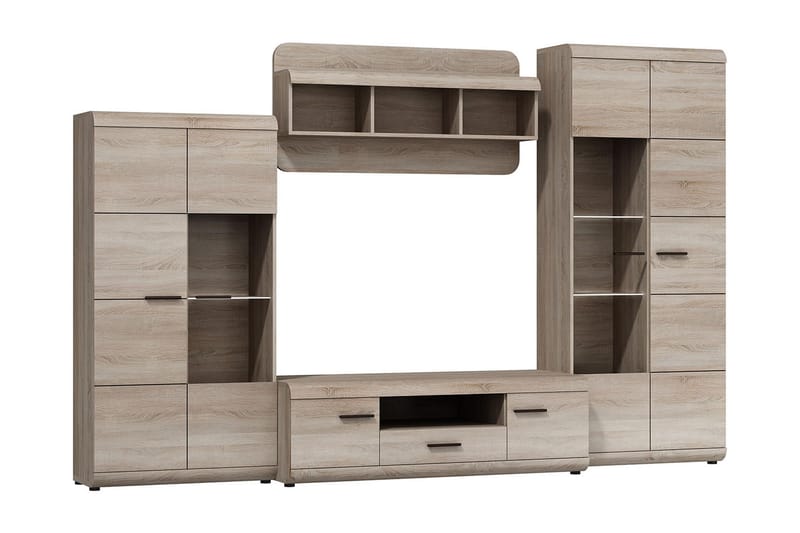 Olohuoneen kalustesetti Link 300x54x194 cm, Beige/Harmaa