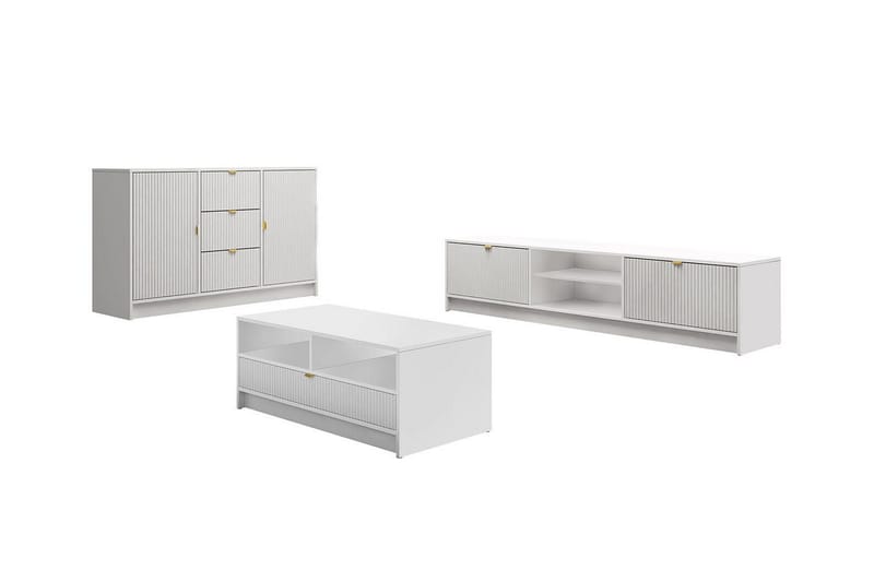 Olohuoneen kalustesetti Novaj, Valkoinen