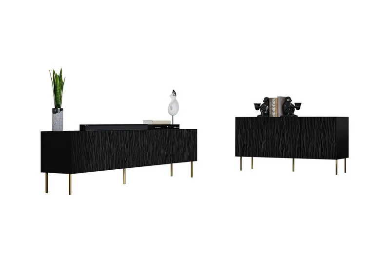 Strontian Möbelset För Vardagsrum Scandinavian Choice Black, undefined