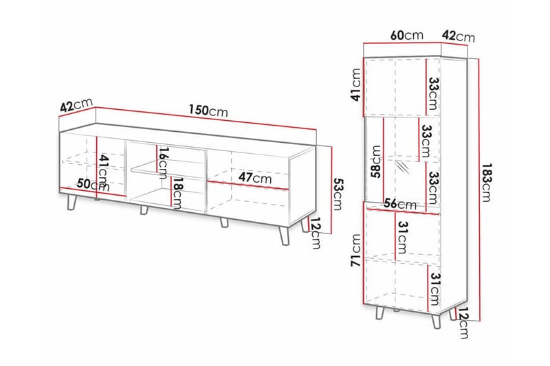 Strontian Möbelset För Vardagsrum Scandinavian Choice Black - Huonekalut - Kalustesetit - Olohuoneen kalustesetit