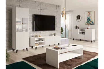 Strontian Möbelset För Vardagsrum Scandinavian Choice White - Huonekalut - Kalustesetit - Olohuoneen kalustesetit