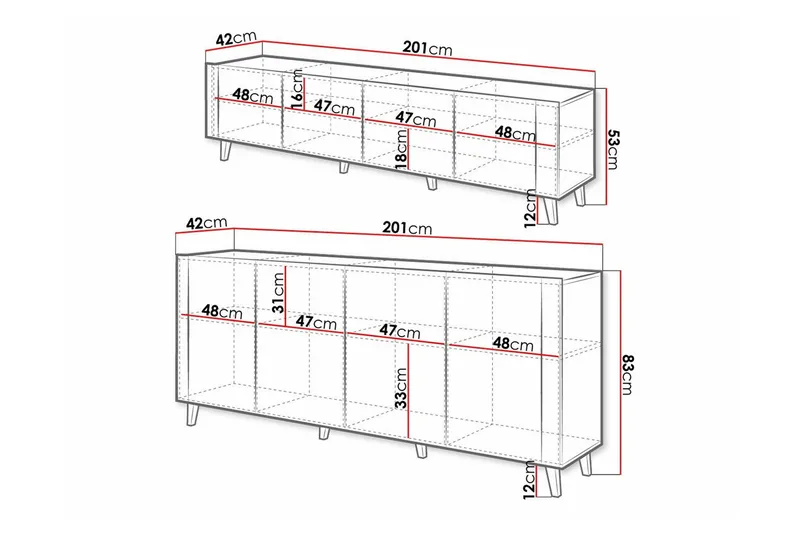 Strontian Möbelset För Vardagsrum Scandinavian Choice White - Huonekalut - Kalustesetit - Olohuoneen kalustesetit