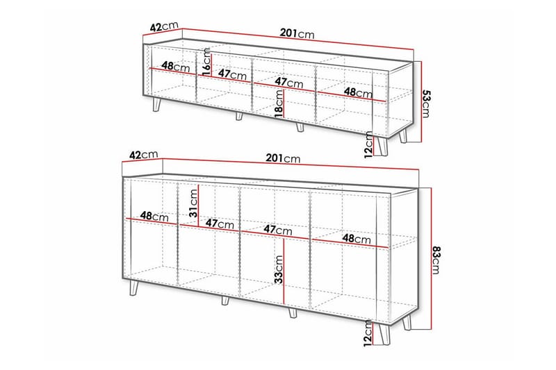 Strontian Möbelset För Vardagsrum Scandinavian Choice White - Huonekalut - Kalustesetit - Olohuoneen kalustesetit