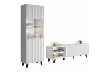 Strontian Möbelset För Vardagsrum Scandinavian Choice White - Huonekalut - Kalustesetit - Olohuoneen kalustesetit