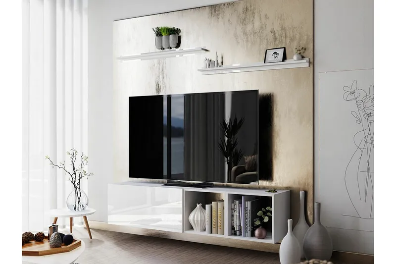 Summerville Möbelset För Vardagsrum White - Huonekalut - Kalustesetit - Olohuoneen kalustesetit