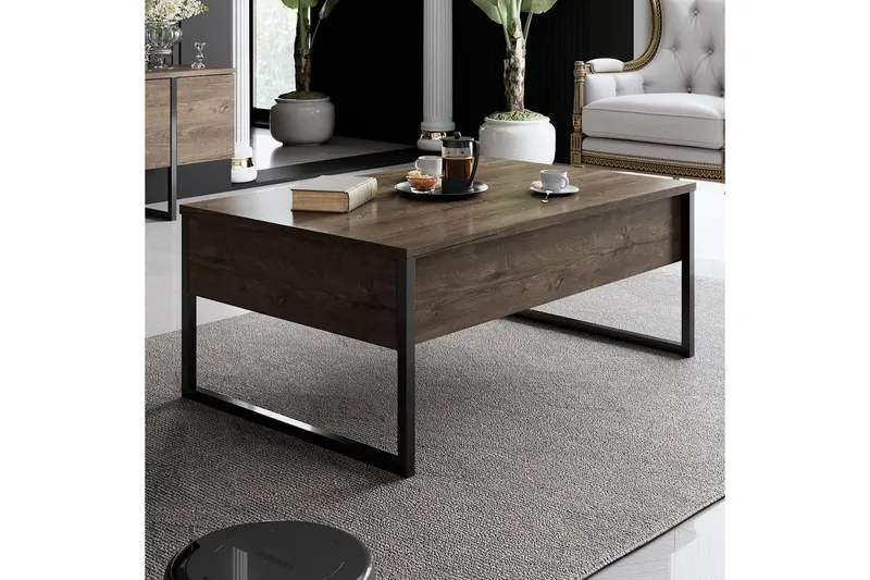 Olohuoneen kalustesetti Masafumie-setti Pähkinä / Musta - Pähkinä / Musta - Huonekalut - Kalustesetit - Olohuoneen kalustesetit