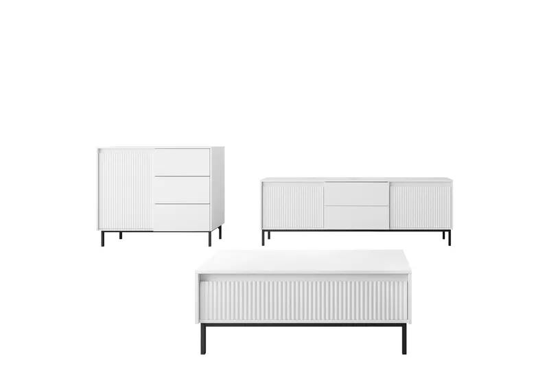 Olohuonekalustesetti Bjurholm, Valkoinen