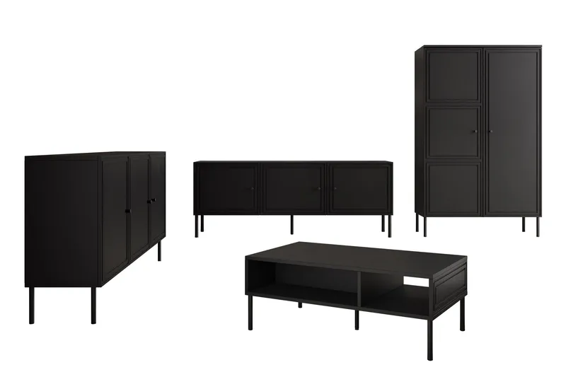 Olohuonekalustesetti Laholm, Musta