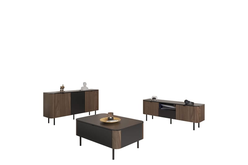 Pollena-Huonekalusetti Olohuoneeseen, Ruskea