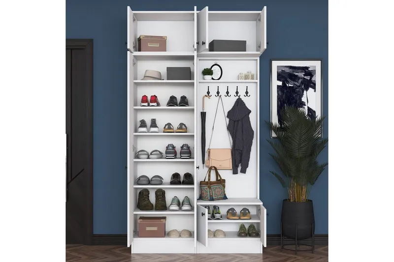 Quorra Eteiskalustesetti - Valkoinen - Huonekalut - Kalustesetit - Eteisen kalustesetit