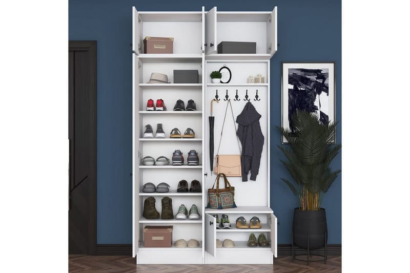 Quorra Eteiskalustesetti - Valkoinen - Huonekalut - Kalustesetit - Eteisen kalustesetit