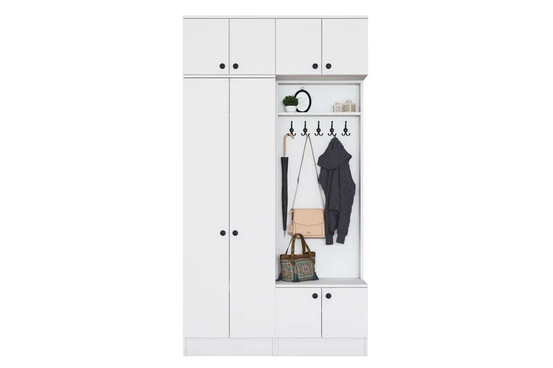 Quorra Eteiskalustesetti - Valkoinen - Huonekalut - Kalustesetit - Eteisen kalustesetit