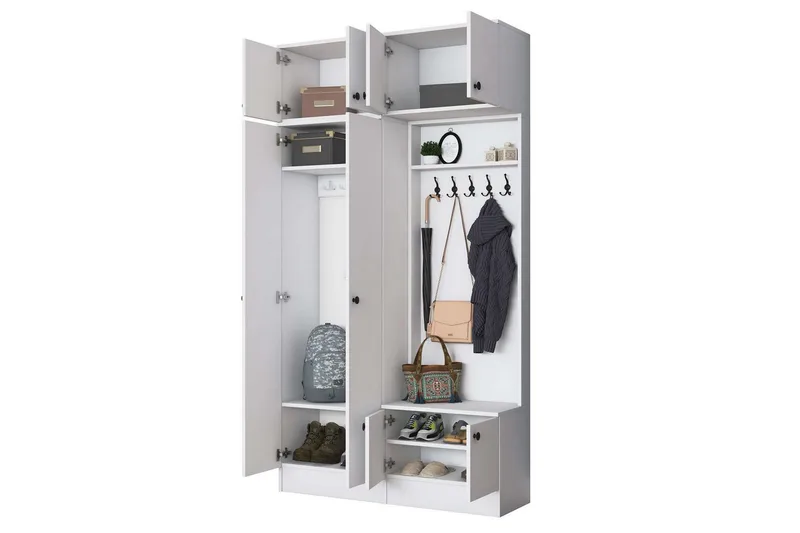 Quorra Eteiskalustesetti - Valkoinen - Huonekalut - Kalustesetit - Eteisen kalustesetit