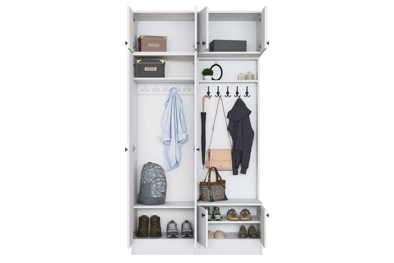 Quorra Eteiskalustesetti - Valkoinen - Huonekalut - Kalustesetit - Eteisen kalustesetit