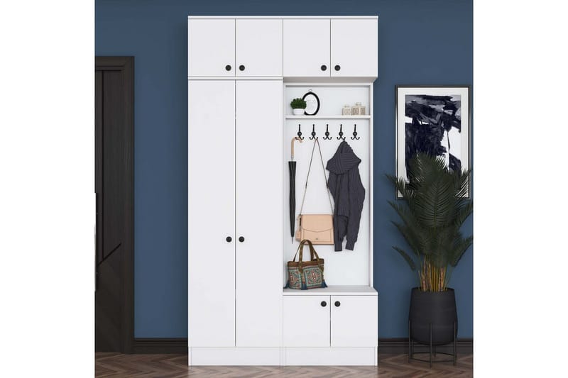 Quorra Eteiskalustesetti - Valkoinen - Huonekalut - Kalustesetit - Eteisen kalustesetit