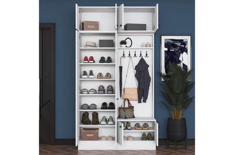 Quorra Eteiskalustesetti - Valkoinen - Huonekalut - Kalustesetit - Eteisen kalustesetit