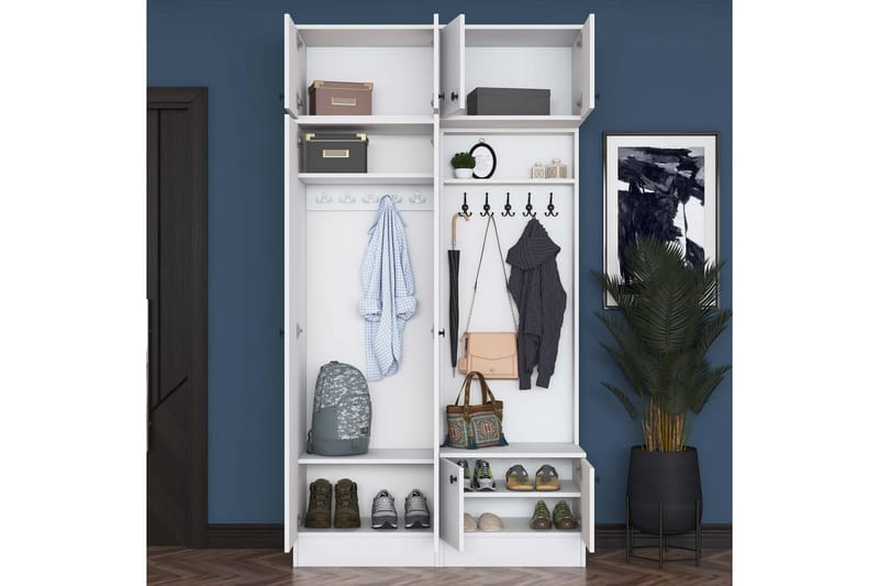 Quorra Eteiskalustesetti - Valkoinen - Huonekalut - Kalustesetit - Eteisen kalustesetit