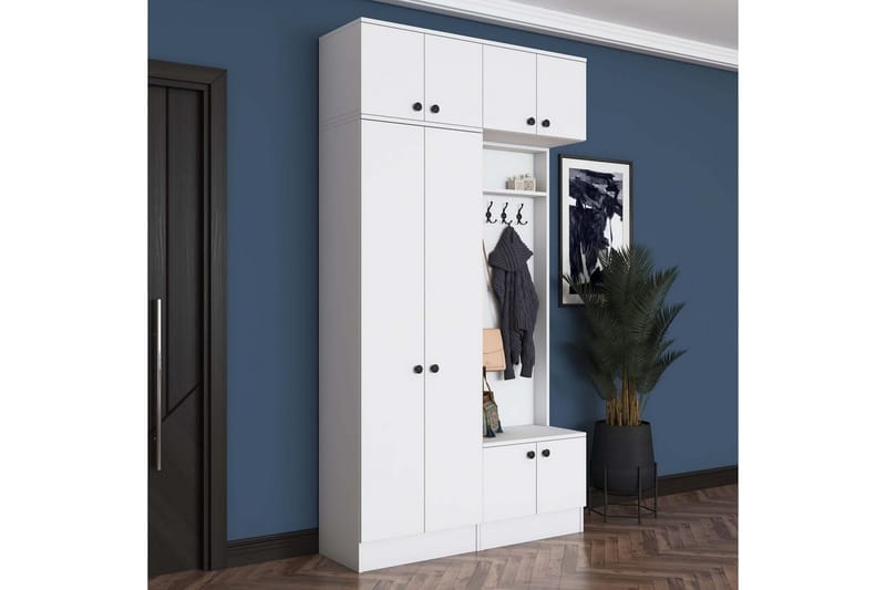 Quorra Eteiskalustesetti - Valkoinen - Huonekalut - Kalustesetit - Eteisen kalustesetit