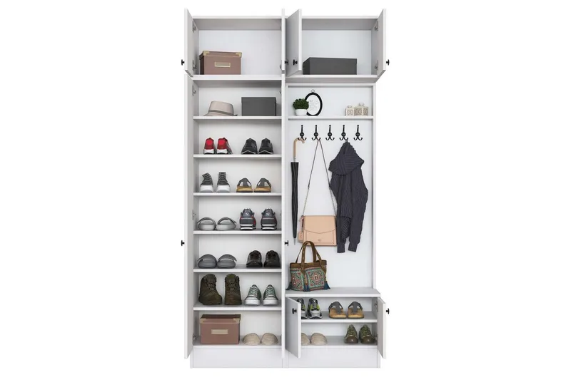 Quorra Eteiskalustesetti - Valkoinen - Huonekalut - Kalustesetit - Eteisen kalustesetit