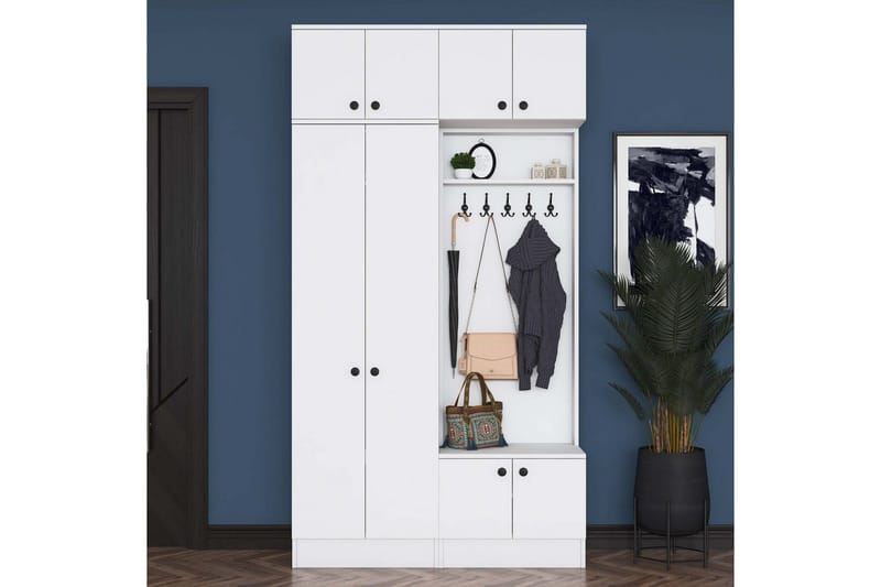 Quorra Eteiskalustesetti - Valkoinen - Huonekalut - Kalustesetit - Eteisen kalustesetit