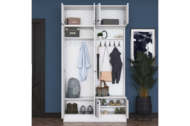 Quorra Eteiskalustesetti - Valkoinen - Huonekalut - Kalustesetit - Eteisen kalustesetit