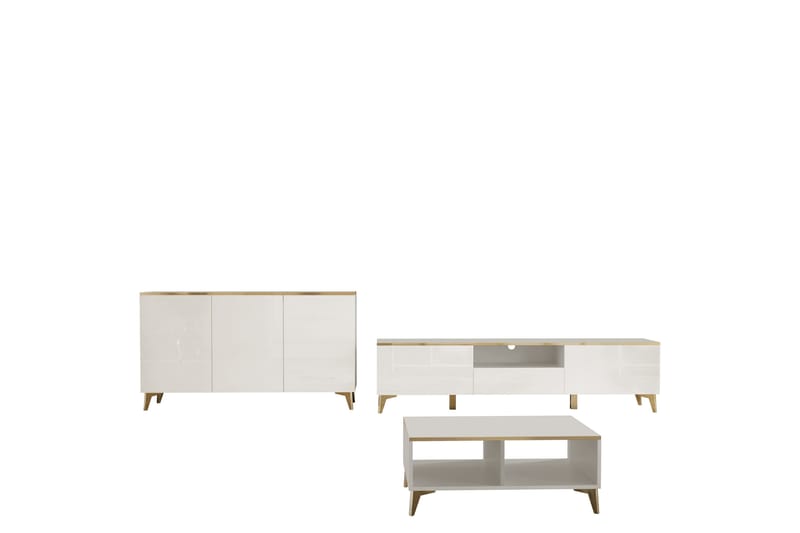 Royston Huonekalusetti Olohuoneeseen - Beige - Huonekalut - Kalustesetit - Olohuoneen kalustesetit