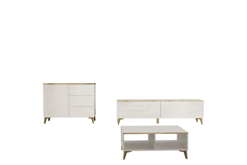 Royston Huonekalusetti Olohuoneeseen - Beige - Huonekalut - Kalustesetit - Olohuoneen kalustesetit