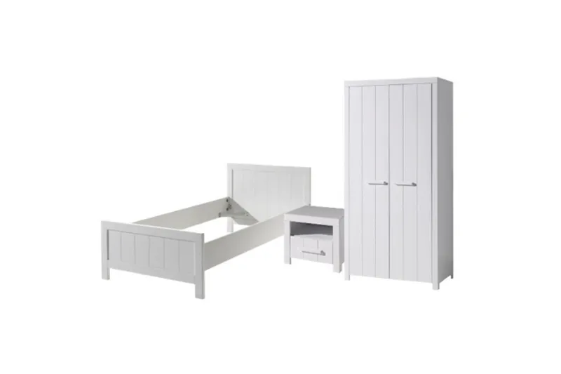 Sänky, jossa on yöpöytä 2-ovinen vaatekaappi Erik, undefined
