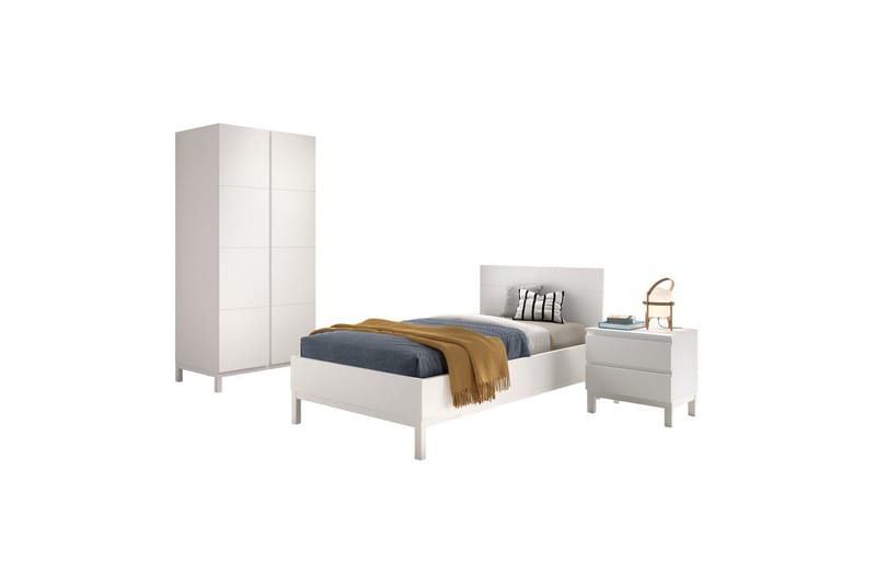 Sänky, jossa on yöpöytä 2-ovinen vaatekaappi Eva, undefined
