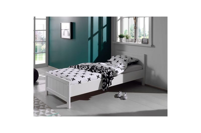 Sänky ja sälepohja Yöpöytä 2-ovinen vaatekaappi Kirjoituspöytä Erik - Huonekalut - Kalustesetit - Makuuhuoneen kalustesetit