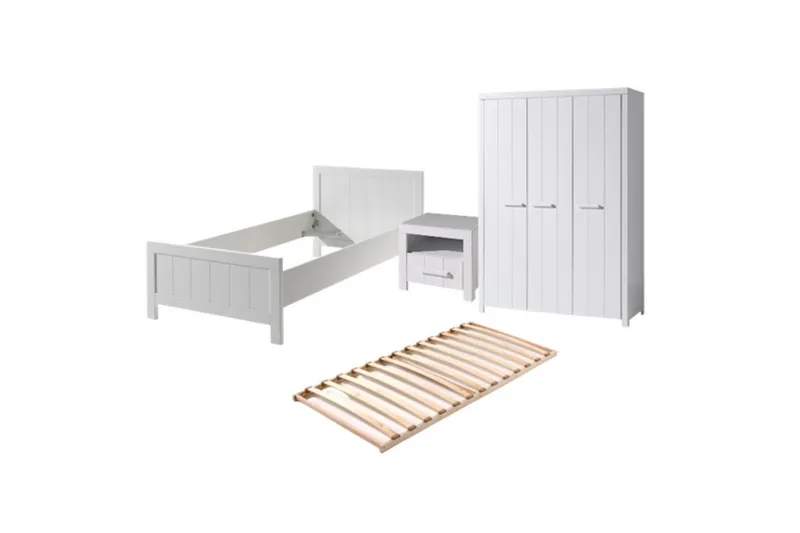 Sänky ja sälepohja Yöpöytä 3-ovinen vaatekaappi Erik, undefined