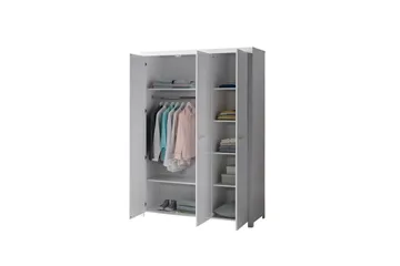 Sänky ja sälepohja Yöpöytä 3-ovinen vaatekaappi Kirjoituspöytä Kirjahylly Lipasto Erik - Huonekalut - Kalustesetit - Makuuhuoneen kalustesetit