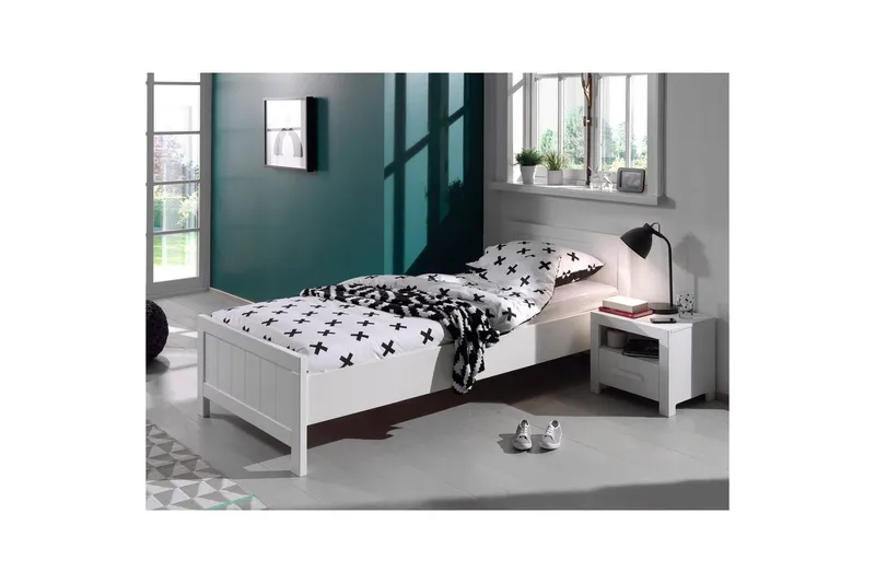 Sänky ja sälepohja Yöpöytä Erik - Huonekalut - Kalustesetit - Makuuhuoneen kalustesetit