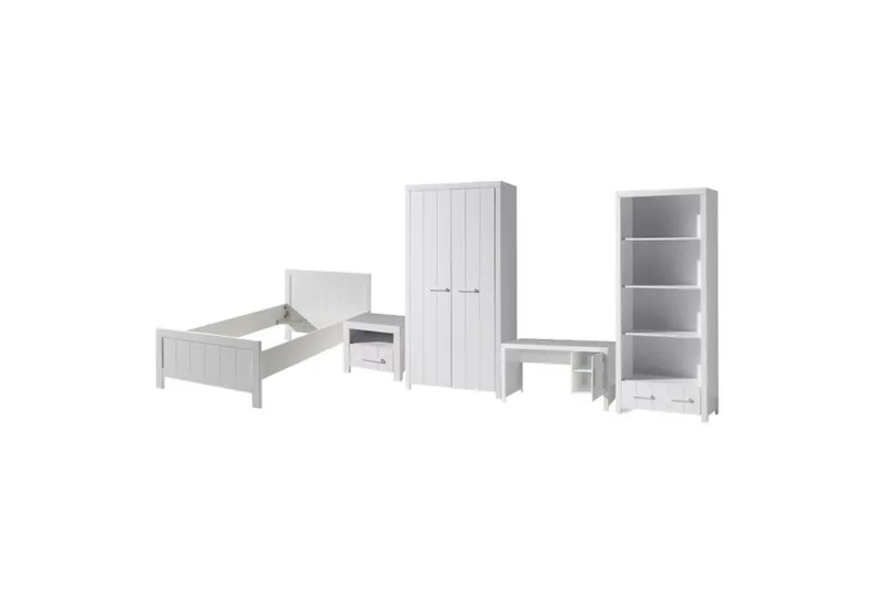 Sänky ja yöpöytä 2-ovinen vaatekaappi Pöytä Kirjahylly Erik, undefined