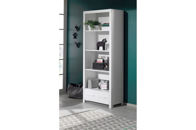 Sänky ja yöpöytä 2-ovinen vaatekaappi Pöytä Kirjahylly Erik - Huonekalut - Kalustesetit - Makuuhuoneen kalustesetit