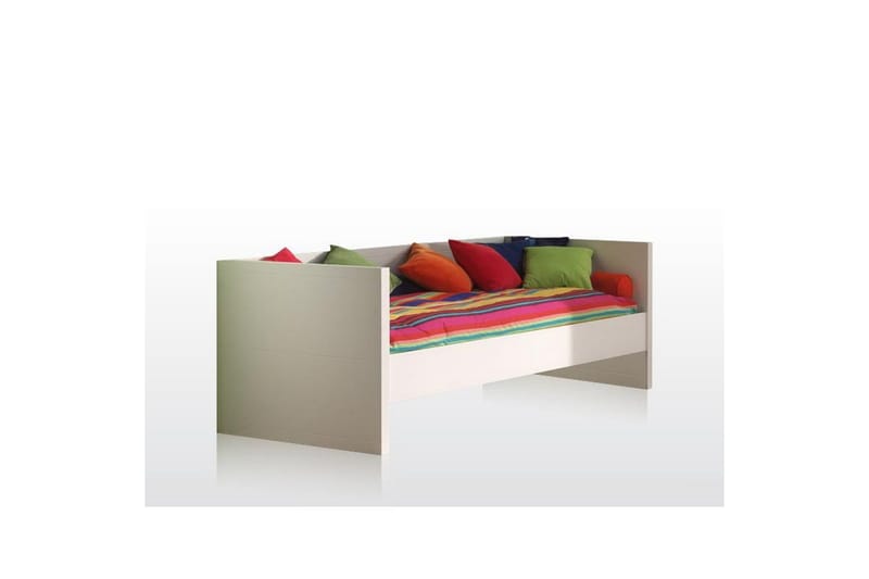 Sänky laatikolla, seinähyllyillä ja vaatekaapilla Lara - Huonekalut - Kalustesetit - Makuuhuoneen kalustesetit