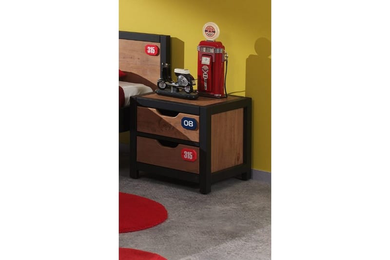 Sänky laatikolla, yöpöytä, vaatekaappi, kirjahylly Alex - Huonekalut - Kalustesetit - Makuuhuoneen kalustesetit