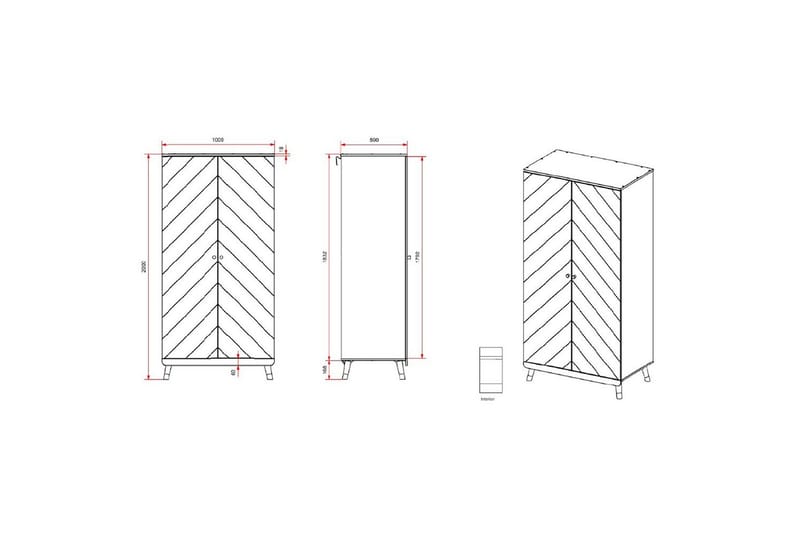 Sänky yöpöydällä, vaatekaapilla, lipastolla Billy Valkoinen - Huonekalut - Kalustesetit - Makuuhuoneen kalustesetit