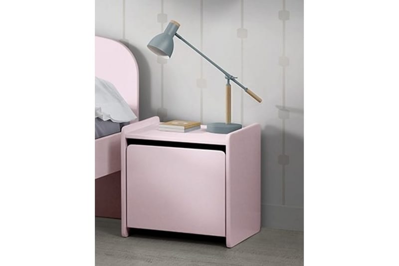 Sänky yöpöydällä Kiddy Vaaleanpunainen - Vaaleanpunainen - Huonekalut - Kalustesetit - Makuuhuoneen kalustesetit