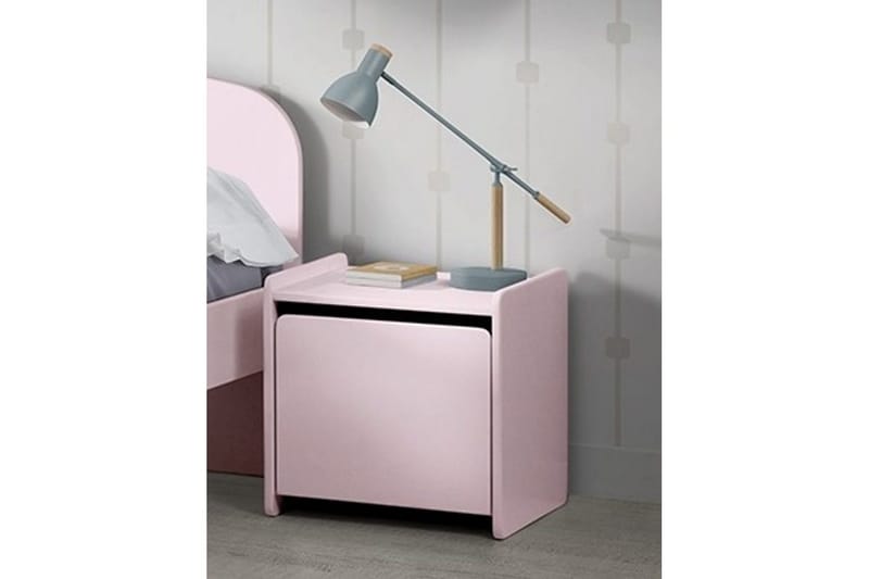 Sänky yöpöydällä Kiddy Vaaleanpunainen - Vaaleanpunainen - Huonekalut - Kalustesetit - Makuuhuoneen kalustesetit
