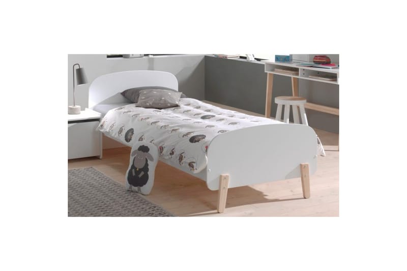 Sänky yöpöydällä Kiddy Valkoinen - Valkoinen - Huonekalut - Kalustesetit - Makuuhuoneen kalustesetit