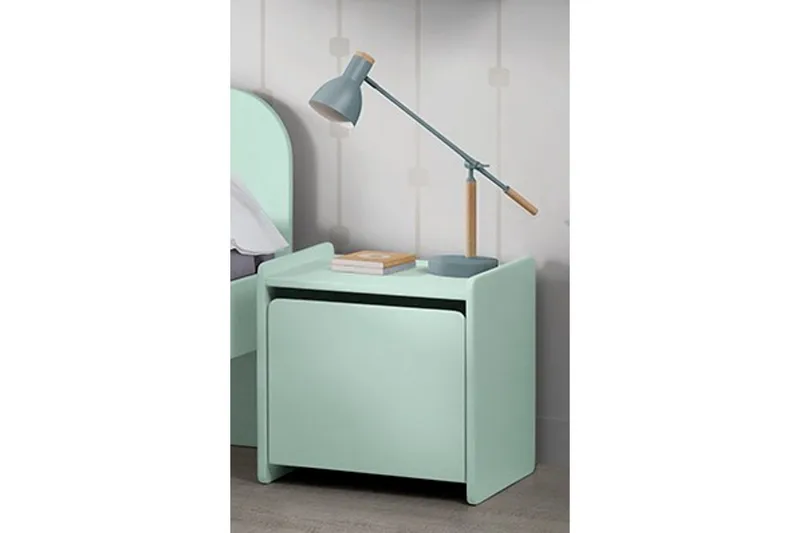 Sänky yöpöydällä Seinähyllyt Kiddy Mintunvihreä - Mintunvihreä - Huonekalut - Kalustesetit - Makuuhuoneen kalustesetit