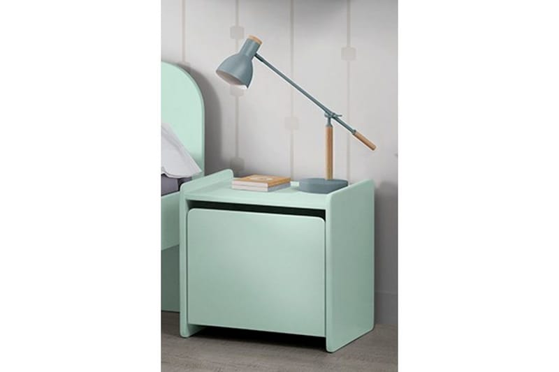 Sänky yöpöydällä Seinähyllyt Kiddy Mintunvihreä - Mintunvihreä - Huonekalut - Kalustesetit - Makuuhuoneen kalustesetit