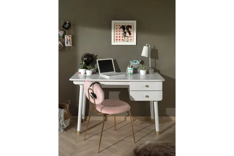 Sänky yöpöydällä Työpöytä Lipasto Billy Valkoinen - Huonekalut - Kalustesetit - Makuuhuoneen kalustesetit