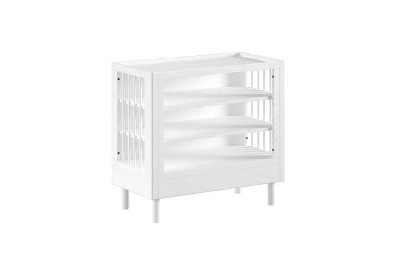 Sänky yöpöydällä Vaatekaappi Hoitopöytä Forrest Valkoinen pyökki - Valkoinen pyökki - Huonekalut - Kalustesetit - Makuuhuoneen kalustesetit