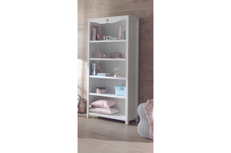 Sänky yöpöydällä Vaatekaappi Työpöytä Kirjahylly Amori Valkoinen 3-ovinen - 3-ovinen - Huonekalut - Kalustesetit - Makuuhuoneen kalustesetit