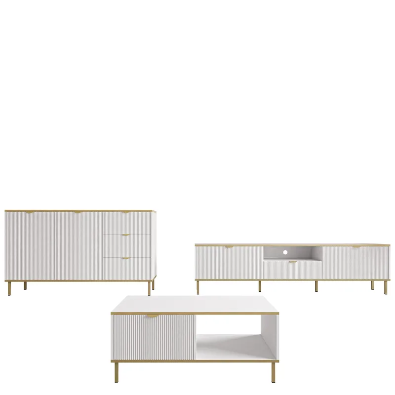 Salmor Olohuoneen kalustepaketti, Valkoinen