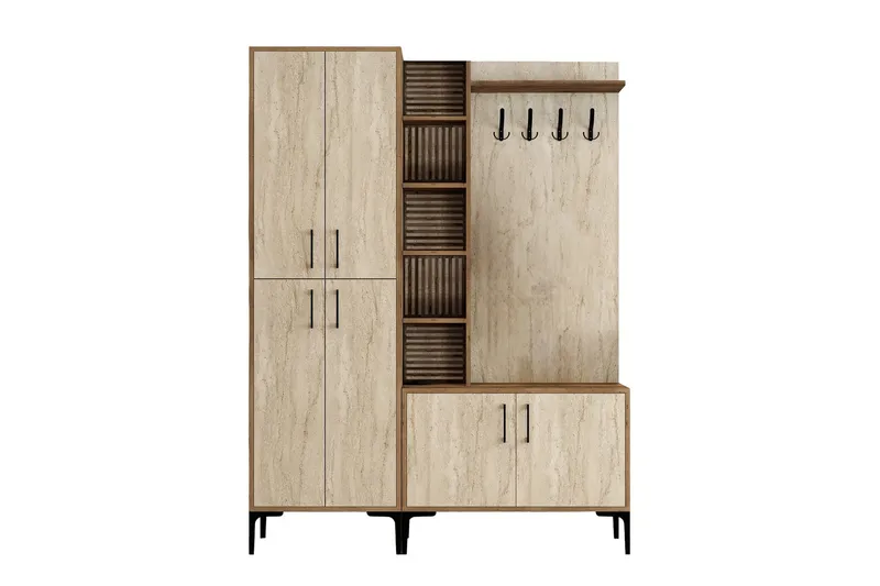 Schmida Eteisen Kalustesetti, Pähkinäpuu/Beige