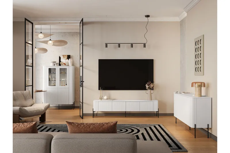 Sherie-Huonekalusetti Olohuoneeseen - Beige - Huonekalut - Kalustesetit - Olohuoneen kalustesetit